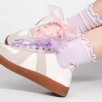Lacets plats personnalisés en ruban satiné pour baskets de sport et chaussures décontractées pour femmes, en polyester, très vendus