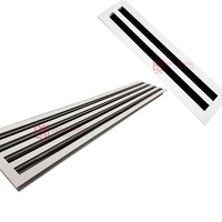 Outils de CVC Installation au plafond de distribution d'air Diffuseur d'air à fente linéaire avec lames d'aération de sol en aluminium Registres et grilles