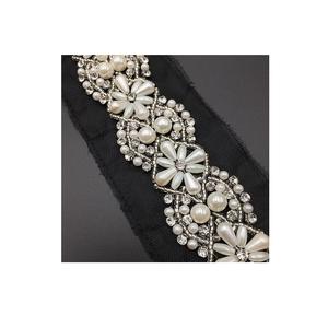 Adorno de encaje bordado multicolor hecho a mano, accesorios de tela DIY, adornos de flecos de cuentas, encaje elegante de exportación mundial para - Product Image 1