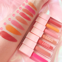 Fard à joues liquide à mélange facile, emballage rose personnalisé en gros, marque privée, longue tenue, imperméable, haute pigmentation