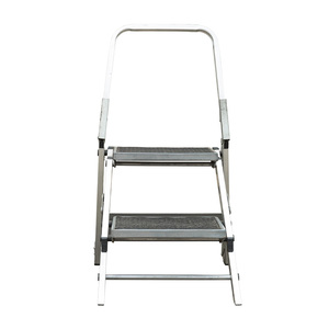 <span class=keywords><strong>Escalera</strong></span> Portátil de Aluminio de 2 Peldaños para Escaladores, Taburete <span class=keywords><strong>Escalera</strong></span> Plegable para Biblioteca con Pasamanos - Product Image 2