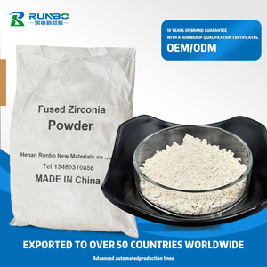 Polvo de Zirconia Fundida Estabilizada con Calcio de Baja Impureza para la Industria de Revestimientos de Hornos de Vidrio - Product Image 1