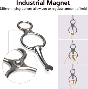 Horshi, venta al por mayor, anillo bloqueador, anillo de corbata de <span class=keywords><strong>caballo</strong></span>, acero inoxidable, reducción de <span class=keywords><strong>caballo</strong></span> herido al tirar hacia atrás - Product Image 3