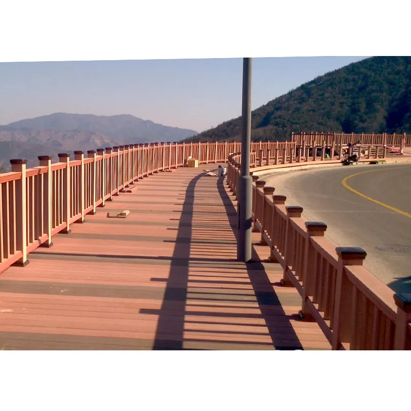 Outdoor Handrail Redwood Teak Composite Safety WPC Handrail Railing