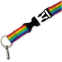 Porte-badge LGBTQ Pride Gay Lesbian Bisexual Transgender Supports Porte-clés avec boucle de dégagement et anneau plat Porte-clés