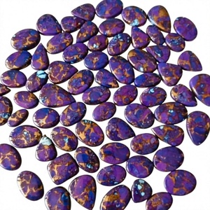 Opales violettes naturelles, pierres précieuses en vrac, formes variées, polies, irisées, pour la création de bijoux - Product Image 1