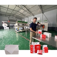 Machine à fabriquer des serviettes en papier, découpe, gaufrage et pliage de serviettes de table pour restaurants et hôtels