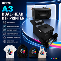 Printer DTF Langsung dari Pabrik 30cm A3 dengan Dual Printhead I1600 XP600 dan Pengering Penggoyang Bubuk Otomatis untuk Kaos