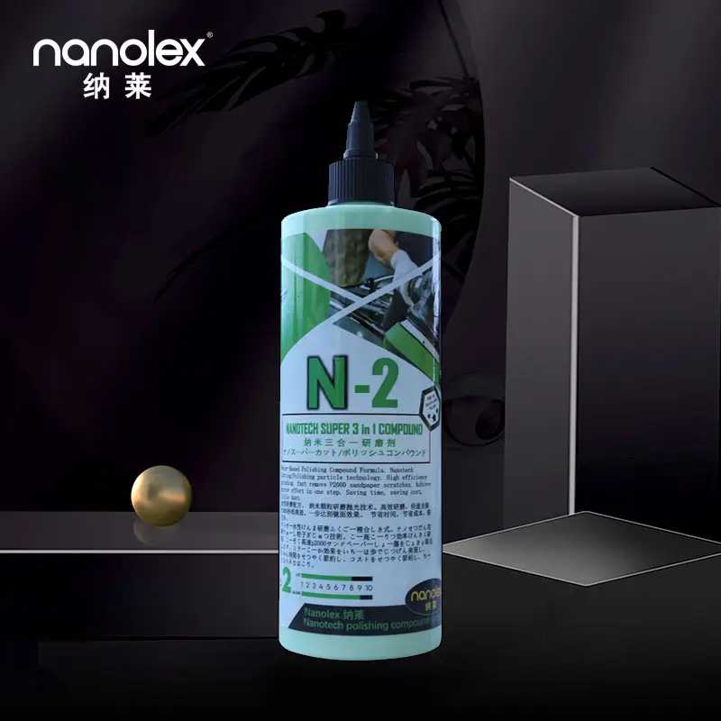Nanolex N2 bir adım parlatma bileşik onarım balmumu bir adım araba lehçe bileşik ile dolgu koruma ücretsiz örnekleri kabul OEM