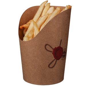 Caja <span class=keywords><strong>de</strong></span> Papel Kraft Marrón Ecológica y Reciclable para Papas Fritas, Vaso <span class=keywords><strong>de</strong></span> Papel con Tapa Inclinada para Papas Fritas, para Restaurantes <span class=keywords><strong>de</strong></span> Hamburguesas, Suministro al por Mayor - Product Image 1