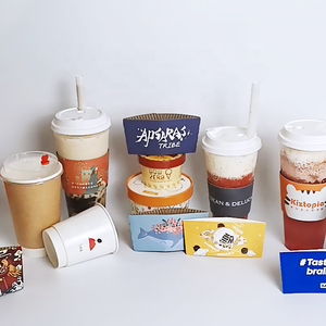 Manchon de tasse à café en <span class=keywords><strong>carton</strong></span> noir jetable, recyclable, écologique, personnalisé avec logo, pour vente en gros à prix abordable - Product Image 5