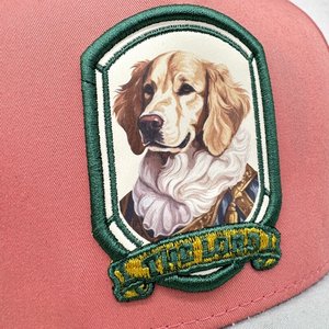 Cappellini Snapback Premium <span class=keywords><strong>Rosa</strong></span> Sportivi Nuovi a 5 Pannelli Personalizzati con Visiera Piatta, Ricamo Cane, Logo Patch Stampa 3D, Bicolore Cucito - Product Image 4
