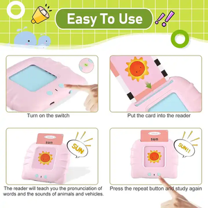 Alphabet Flash Card 6 mois, bébé, jouets sensoriels Enfants Orthographe Mots Parler Educatif Flashcard Lecteur bébé Machine à lire - Product Image 5