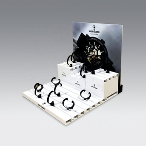 Factory Direct Custom Logo Modern Acrylic Retail <b>Watch</b> Display Case with C <b>Ring</b> Holders for Countertop Jewelry Showcase - Product Image 1