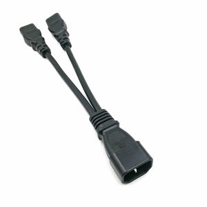 Câble d'alimentation avec séparateur de serveur et Y, cordon d'alimentation C14 à 2 <span class=keywords><strong>x</strong></span> C13 - Product Image 3