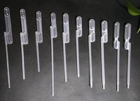Pipette en plastique jetable TP-DB10120 120ul Pipette de transfert à double ampoule Pasteur graduée à double ampoule