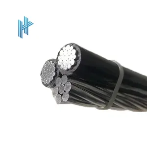 350MCM udara dibundel kabel dupleks layanan Drop kawat 1*1/0 AWG abc kabel 4x50 harga kabel Overhead/line