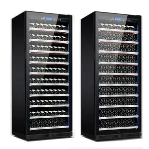 Multifunctional Compressor 2 meter Tall Upright Wine Refrigerator With Thermometer Display And LowE Glass door