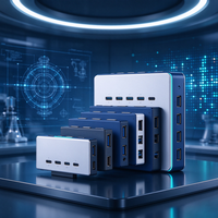 Adaptor Hub Multiport Docking Station USB C, Layar Display, Pengisian Cepat PD, Pembaca Kartu untuk Laptop, Smartphone, Kantor, dan Perjalanan