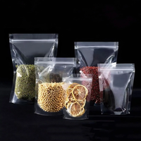 Sacs d'emballage alimentaire transparents en plastique transparent de qualité alimentaire, imprimés sur mesure, avec fermeture éclair, pour chewing-gum et aliments pour animaux de compagnie, fabriqués en Chine