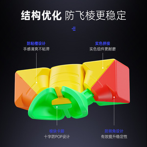 Saint Hands Cube magnétique 3x3 coloré réglable à grande vitesse, jouet éducatif lisse pour adolescents de 7 à 14 ans - Product Image 1