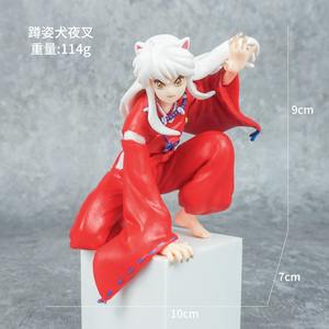 Janpan Anime 3,54 pulgadas 9cm Inuyasha Sesshoumaru tapón de fideos PVC resina Sengoku Otogi Zoshi modelo Inuyasha Anime figura - Product Image 2