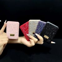 Coque de téléphone tendance de luxe plaquée diamant, tendance, pour 11-17 Pro, en matériau PC antichoc, avec porte-cartes magnétique