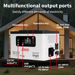 Station d'alimentation portable haute capacité 600Wh 1000Wh, batterie lithium rechargeable, stockage d'énergie pour la maison, alimentation de secours en cas d'urgence - Product Image 1