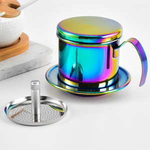 Uso domestico manuale caffè birraio acciaio inossidabile Phin caffettiera vietnamita Kit caffè freddo - Product Image 4