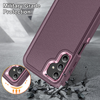 Étui de protection robuste trois-en-un pour Samsung Galaxy S25, S24, S23FE, S22 Ultra Plus, A54, A53, A16, A15, A14, A13