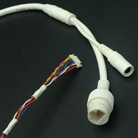 Conector RJ45 8P8C de 10 Pines, con Cubierta de PVC y Cobre Estañado, Impermeable, para CCTV, Cable para Cámara IP de 620 mm y 30 V