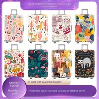 Housse de protection pour bagages, anti-poussière, résistante à l'usure, en polyester, avec fermeture éclair, S/M/L/XL, imprimée numériquement, pour valises de 32 pouces