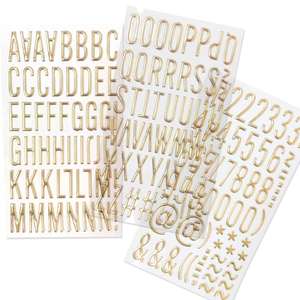 DIY 3D <b>Self</b> <b>Adhesive</b> Decorative Gold Letter PVC Glitter Alphabet Letter <b>Number</b> Stickers Bubble Sticker - Product Image 2