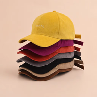 Casquette de baseball en velours côtelé personnalisée de qualité supérieure pour hommes et femmes, 6 panneaux, broderie de logo
