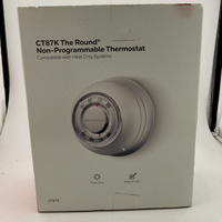 Thermostat rond pour la maison, compatible OEM/ODM, avec commande manuelle, basse tension - Blanc, installation facile