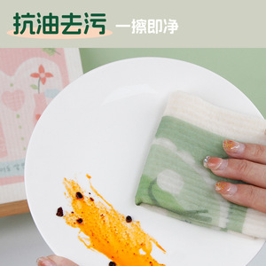 Chiffon de cuisine en coton de pulpe de bois, carré, réutilisable, séchage rapide, super absorbant, pour nettoyer les casseroles et les poêles - Product Image 4