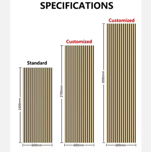 Pannelli Acustici in <span class=keywords><strong>Legno</strong></span> Fonoassorbenti con Doghe in Rovere Naturale, Pannelli Acustici in <span class=keywords><strong>Legno</strong></span> a Doghe, Pannello Aku - Produzione Cinese - Product Image 2