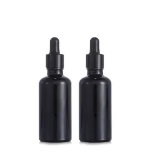 Spray Portable Black 5ml 10ml 15ml 20ml 30ml 50ml 100ml Perfume Glass Dropper Bottle Light Black High Quality