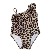 Traje de Baño de Alta Calidad para Niñas, Bikini con Estampado Floral, Traje de Baño de Una Pieza, Ropa de Playa para Niños
