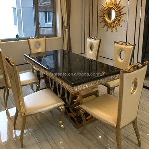 Ensemble <span class=keywords><strong>de</strong></span> Salle à Manger <span class=keywords><strong>de</strong></span> Haute Qualité, <span class=keywords><strong>Table</strong></span> à Manger <span class=keywords><strong>de</strong></span> Luxe en Marbre, 8 Places, pour Salon - Product Image 4
