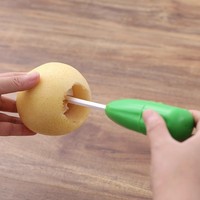 4-In-1 Efficiënte Plastic Fruit Corer Tool Set Groentevlees Vuller Spiralisator Kern Gat Digger Met Vervangbare Kop
