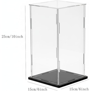 Vitrine acrylique transparente assembler Cube présentoir support anti-poussière Protection vitrine pour objets de collection souvenirs <span class=keywords><strong>Figurines</strong></span> - Product Image 3
