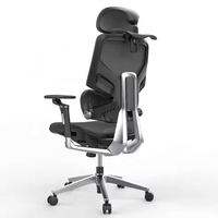 Chaise de bureau ergonomique en maille de haute qualité au design moderne avec accoudoirs 6D, soutien lombaire réglable et repose-pieds