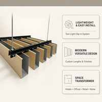 Bandes de plafond en aluminium en forme de U, ignifuges, pour grille de plafond décorative, panneau de plafond linéaire pour la décoration de bâtiments modernes