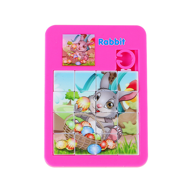 Set De 10 Rompecabezas Deslizantes De 16 Cuadrículas – Mini Puzzles De Animales Portátiles De 7x5 Cm
