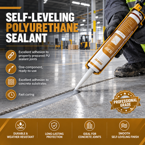 Sellador de Poliuretano <span class=keywords><strong>Autonivelante</strong></span> de 300ml/600ml, Pintable, Resistente a la Intemperie, Sin Burbujas, para Sellado de Juntas en Construcción - Product Image 4