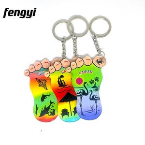 Porte-clés en MDF en forme de pied double face, <span class=keywords><strong>pas</strong></span> <span class=keywords><strong>cher</strong></span>, en gros, souvenir de Punta Cana, République dominicaine - Product Image 3