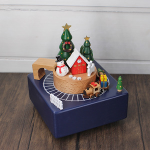 2025 migliori giocattoli di natale Xmas Santa Claus treno ornamento fatto a mano natale carillon buon natale - Product Image 3