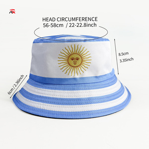 Chapeau Bob Imprimé Drapeau National <span class=keywords><strong>de</strong></span> l'Argentine 2026 – Porté des Deux Côtés – Idéal pour les Matchs <span class=keywords><strong>de</strong></span> Football - Product Image 5