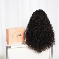 Perruque Lace Frontale en Cheveux Humains Bouclés Péruviens Bruts Non Traités SilkFall Original pour Femmes